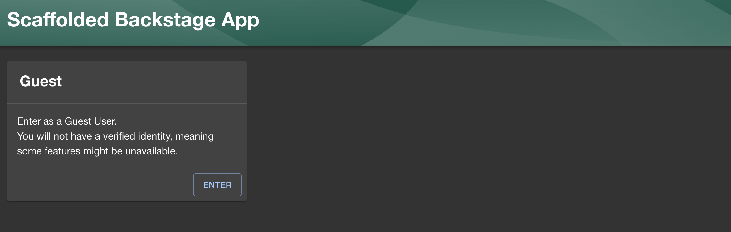 Backstage corriendo en local